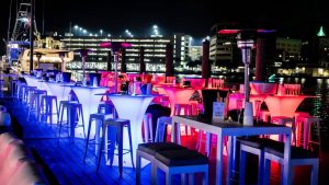 Light up seating rental in Florida with glowing LED sofas and illuminated lounge furniture