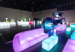 Glow sofa and LED seating rentals for corporate events, weddings, and parties throughout Florida.